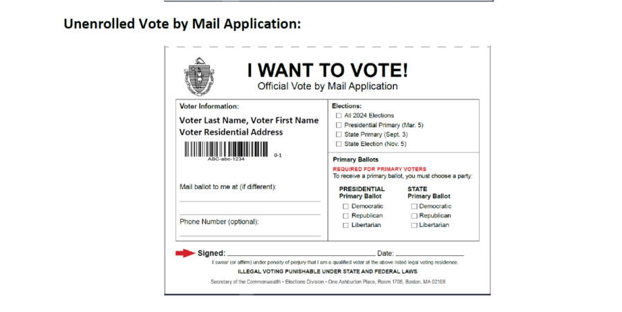 Vote by Mail Application Postcard - Presidential Primary Election - Unenrolled Voters