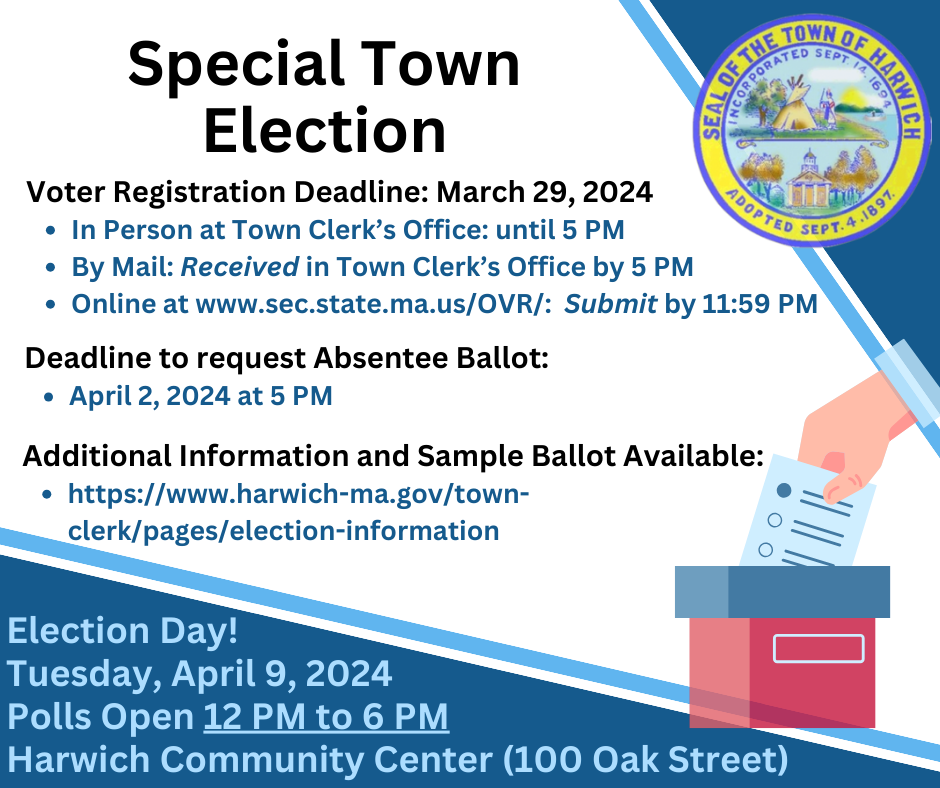 2024 Special Town Election Key Dates