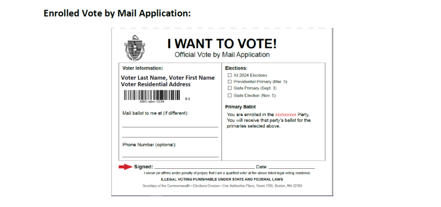 Enrolled Vote by Mail postcard