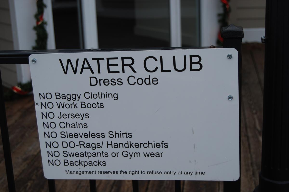 Quincy Bay Marina - Water Club Dress Code