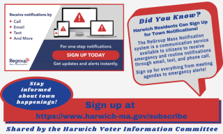 Sign up for notifications from the Town of Harwich